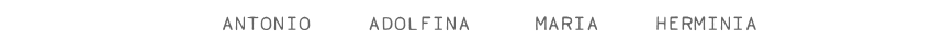 Antonio, Adolfina, María, Herminia