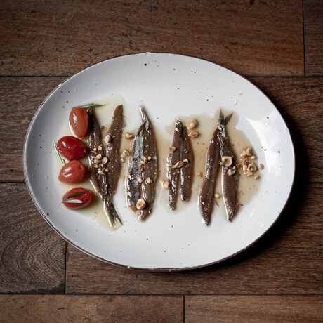 Artisan anchovy with hazelnuts