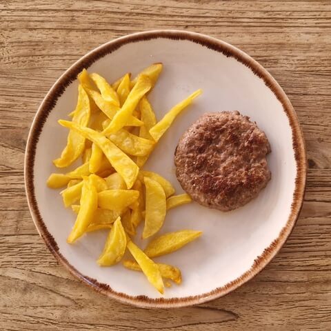 Organic veal burger