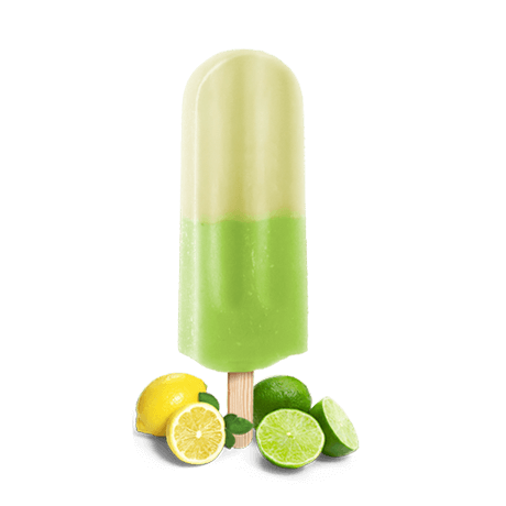 Polo de fruta natural, sabor lima limón