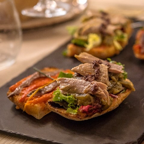 Roasted vegetables toast