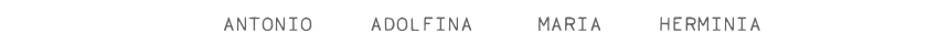 Antonio, Adolfina, María, Herminia