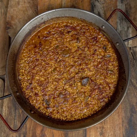 Riz avec canard et champignons