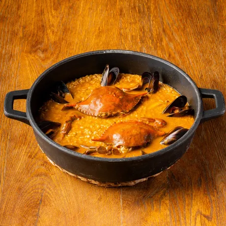 Arròs melós amb cranc blau del Delta