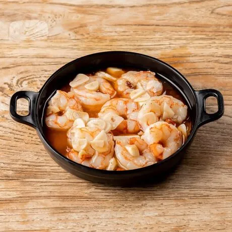 Prawns with garlic sauce