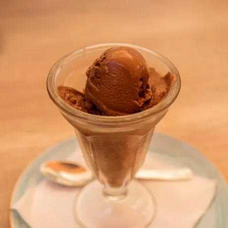 Glace au chocolat, sans sucre