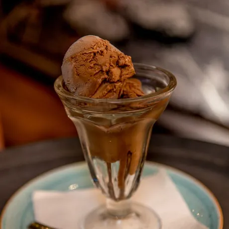 Helado de chocolate, sin lactosa